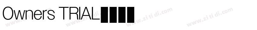 Owners TRIAL字体转换